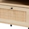 Baxton Studio Caterina MidCentury Transitional Natural Brown Finished Wood and Natural Rattan 1Door Nightstand 220-12861-ZORO - alternate 4